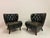 Wood Danish Lounge Slipper Chairs in Green Patinated Leather, 1940s, Set of 2 For Sale - Image 7 of 18