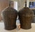 1970s Pair of Vintage Oversized Colossal Ginger Jar Shape Basket Weave Rattan and Wicker Table Lamps With Wood Base For Sale - Image 5 of 11