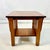 1990s Vintage Arts & Crafts Mission Oak Slatted Side Table, After Stickley. For Sale - Image 6 of 12