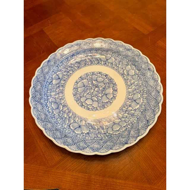 Ink Blue Early 20th Century Large Imari Bowl/Platter For Sale - Image 8 of 8