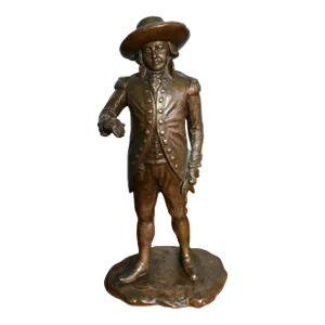 Vintage Bronze Colonial Figure of Well Dressed Man