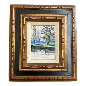1970’s Original Impressionist Landscape Painting by Morris Katz