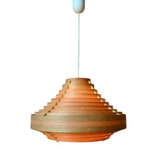 Vintage Scandinavian Pendant Light with Pine Slats by Hans-Agne Jakobsson, 1960s For Sale