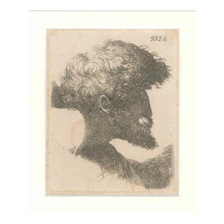 Unknown, Male Portrait, Original Etching, Late 17th-Century For Sale