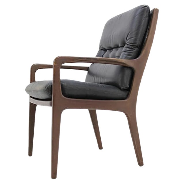 Mid-Century Danish Leather Armchair, 1962 For Sale