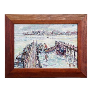 Oil Painting by Alexander Michael - 'Return to the Island', Lake Chiemsee For Sale