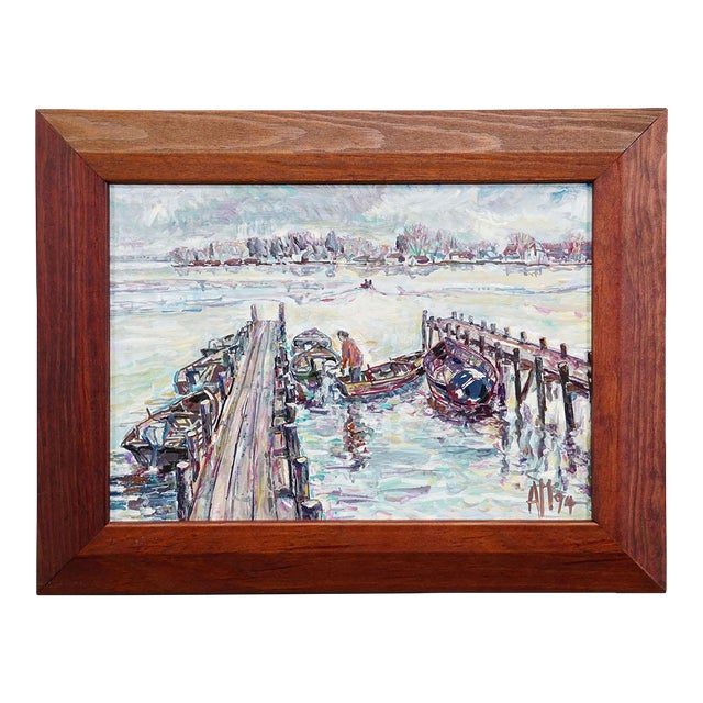 Oil Painting by Alexander Michael - 'Return to the Island', Lake Chiemsee For Sale