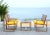 Wood Outdoor Living Set in Brown & Yellow - 4 Pieces For Sale - Image 7 of 8