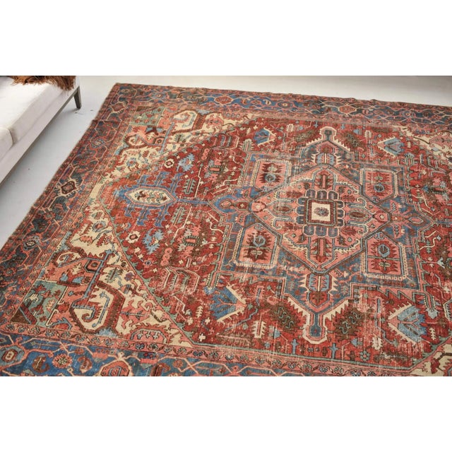 1910s Northwest Geometric Rug, 11 x 12 For Sale - Image 4 of 11