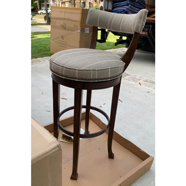 Hickory Chair Newbury Swivel Barstools Set Of 4 Chairish