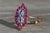 1980s The Luttrell: Ladies Yellow Gold Diamond and Ruby Ring For Sale - Image 5 of 11