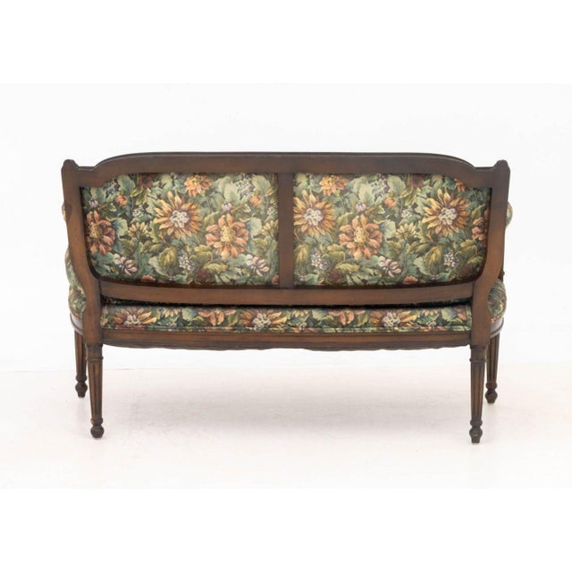 Light Green French Provincial Style Mahogany Sofa For Sale - Image 8 of 8