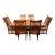 Mission Style Dining Table and Chairs - Set of 7 For Sale