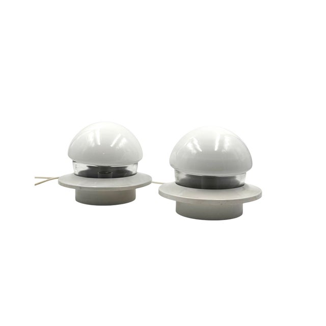 1970s Space Age Bedside Table Lamps, Italy - Set of 2 For Sale - Image 4 of 10