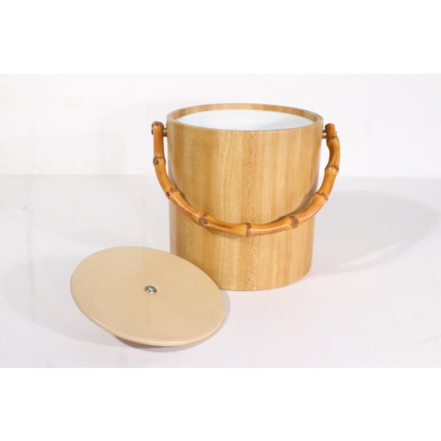 Mid 20th Century Coastal Bamboo Ice Bucket by Tastesetter For Sale - Image 9 of 13