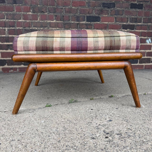 Mid 20th Century t.h. Robsjohn-Gibbings for Widdicomb Chair and Ottoman For Sale - Image 5 of 12