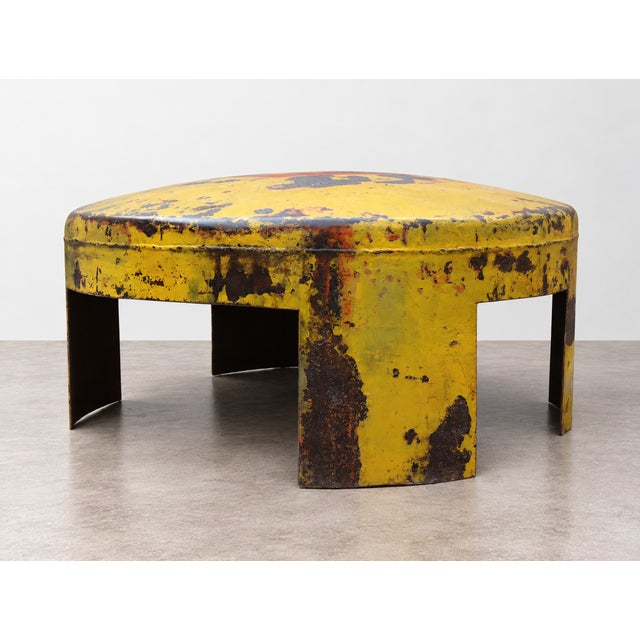 Industrial Industrial Shell Fuel Tank Bench, France, 1925 For Sale - Image 3 of 7