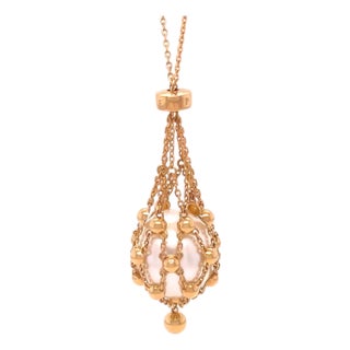 Paspaley 18ct Yellow Gold Lavalier Australian South Sea Pearl Necklace 15mm 12.63g For Sale