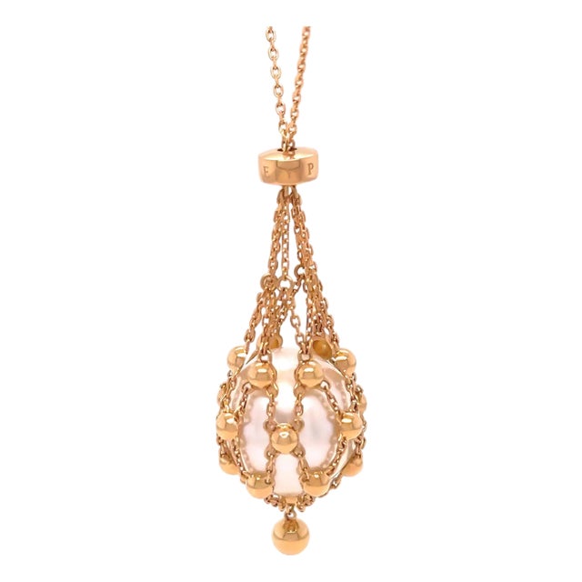 Paspaley 18ct Yellow Gold Lavalier Australian South Sea Pearl Necklace 15mm 12.63g For Sale