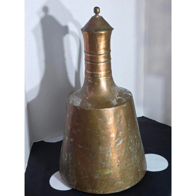Vintage Middle Eastern Hand-Hammered Copper Pitcher Jug Ewer For Sale - Image 4 of 8