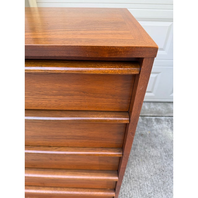 Chestnut Lane Rhythm Walnut Highboy Dresser Mid Century Modern For Sale - Image 8 of 11