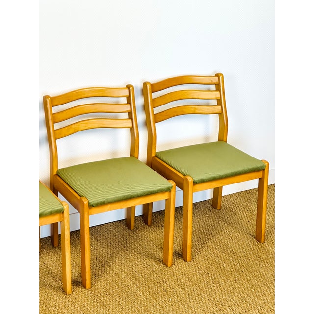 Olive Vintage Scandinavian Chairs, 1960s, Set of 4 For Sale - Image 8 of 18