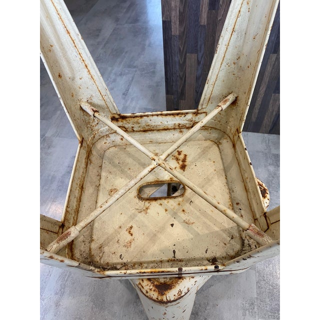 Tolix Industrial Metal Stools by Xavier Pauchard for Tolix, 1950s, Set of 2 For Sale - Image 4 of 15