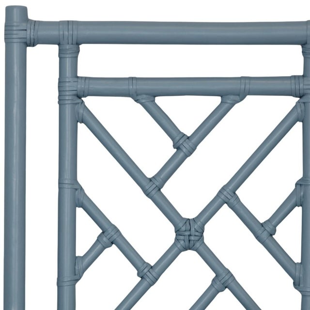 David Francis Chippendale Standard Bed King, Regatta Blue For Sale - Image 4 of 6