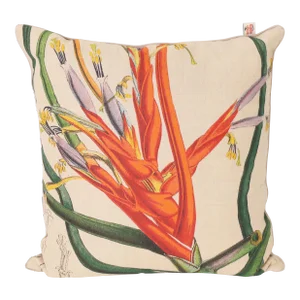 Botanical Down Filled Linen Throw Pillow