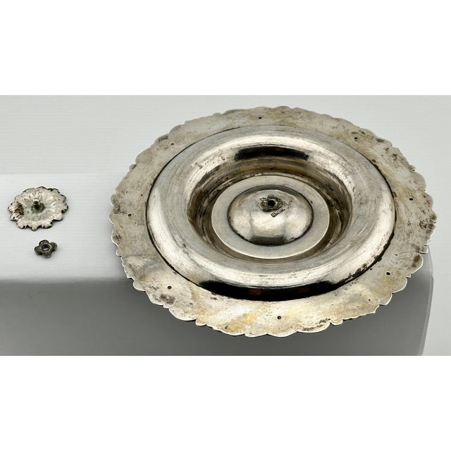 Antique Mid 19th Century Silver Arum Lily Flower Champagne Coaster by Renowned Germany Maker Koch & Bergfeld For Sale - Image 16 of 18