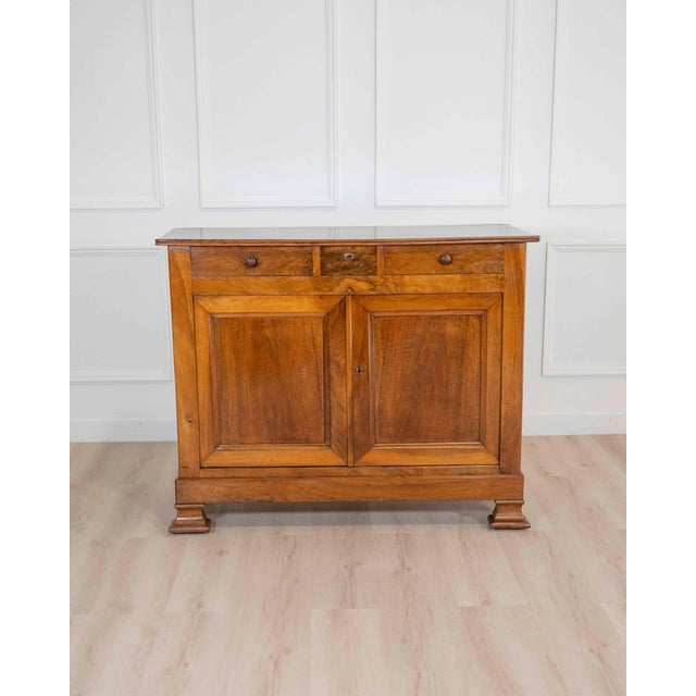 Antique Louis Philippe Sideboard Dresser Cabinet Cupboard Buffet In Walnut For Sale - Image 9 of 11