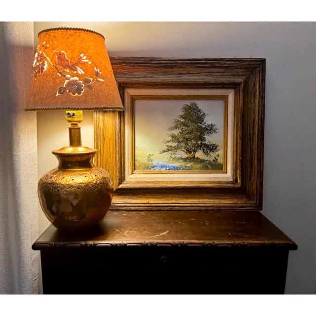 Vintage "Texas Bluebonnet Landscape" Oil Painting - Signed For Sale - Image 9 of 9