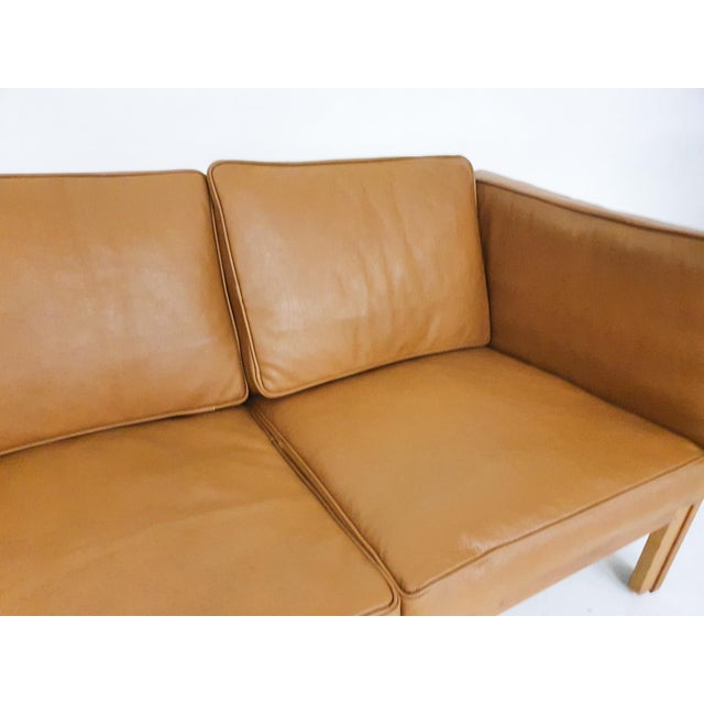 Vintage 2343 Sofa in Cognac Leather by Børge Mogensen for Fredericia, Denmark, 1960s For Sale - Image 9 of 16