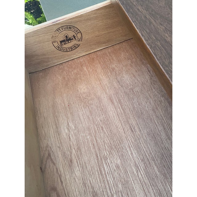 Vintage MCM Bassett Interchangeable Diamond Tall Chest of Drawers For Sale - Image 9 of 12