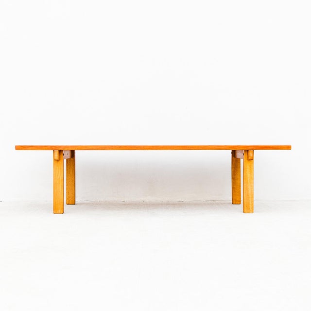 Mid-Century Modern Studio Crafted Teak & Oak 1960s Danish Modern Bench or Coffee Table For Sale - Image 3 of 14