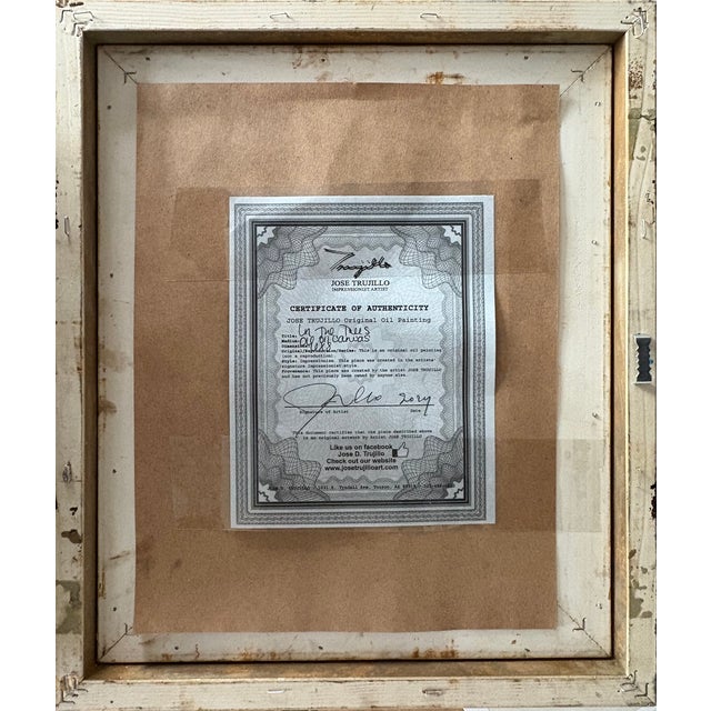 Gold 2024 Autumn Landscape in Oil Jose Trujillo Abstract Expressionist in Closed Corner Plein Air Frame For Sale - Image 8 of 9