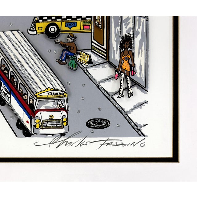 3D constructed mixed media serigraph on paper. Hand signed lower right by Charles Fazzino. Hand numbered PP lower left....