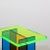 Modern Modern Blue Green and Orange Neon Acrylic Writing Table For Sale - Image 3 of 6