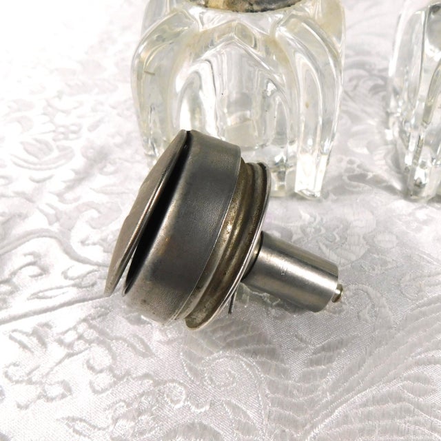 Wooden Desk Organizer With Drawer and Two Crystal Inkwells For Sale In San Francisco - Image 6 of 8