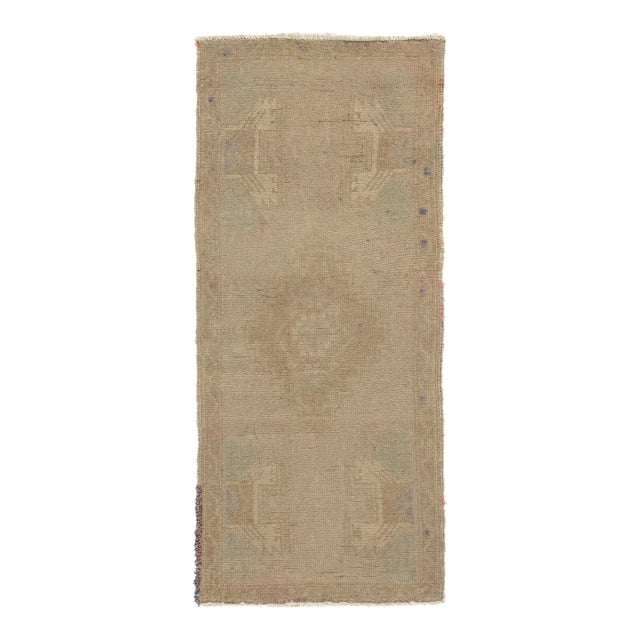 1950s Vintage Turkish Yastik Area Rug, 1'8 X 3'10 For Sale