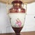 Vintage Fragonard-Style Porcelain Urn Lamp in Burgundy & Gold Gilt For Sale In Portland, ME - Image 6 of 10