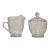 Vintage Princess House Fantasia Crystal Sugar Bowl With Lid & Creamer Set For Sale