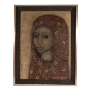 1967 Oil on Canvas Abstract Portrait by Albert Belasco