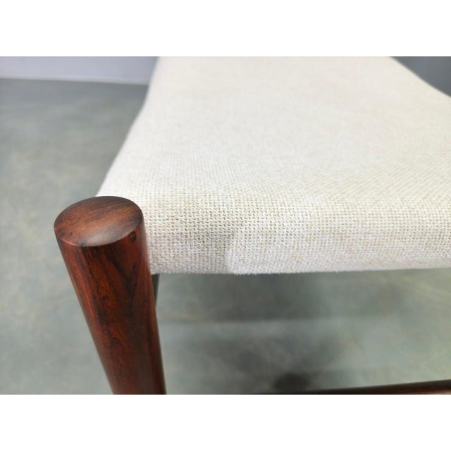 White Danish Rosewood Ottoman from Spottrup, 1960s For Sale - Image 8 of 14