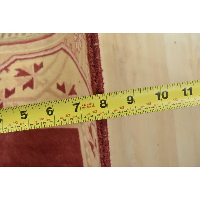 Milas Rug 5'4'' X 7'9'' Red Wool Vintage Hand-Knotted Oriental Carpet For Sale - Image 12 of 14