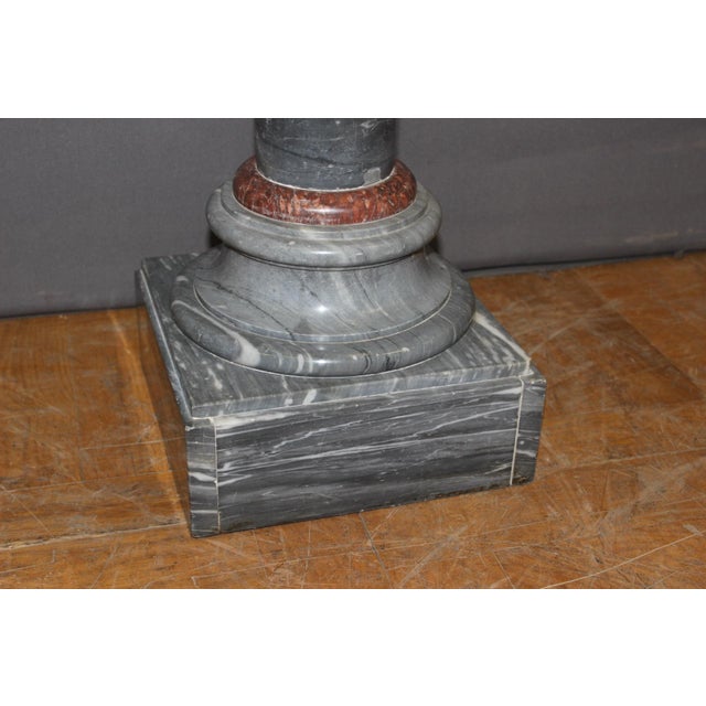 Stone Antique Column in Turquin Blue and Red Marble, 1800s For Sale - Image 7 of 11