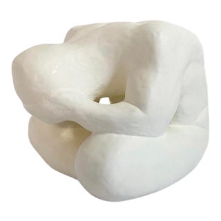 Off White Cast Resin Mann Sculpture by Oly Studio For Sale
