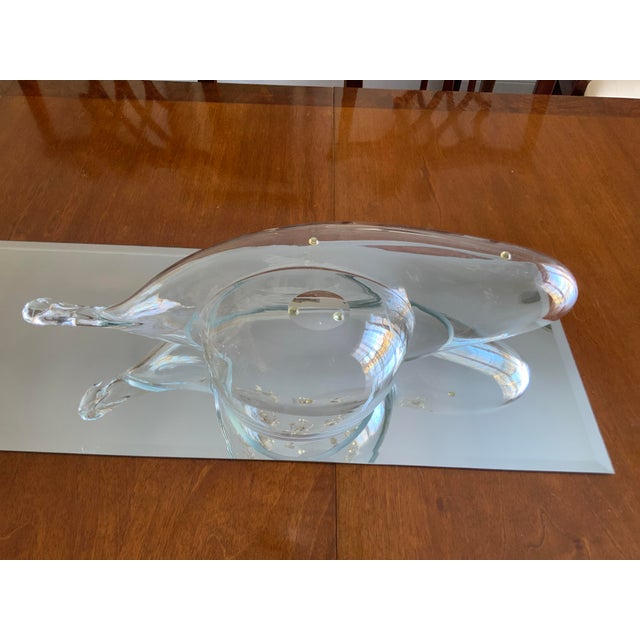 Transparent 1970s Large Original Contemporary John Bingham Biomorphic Hand Blown Glass Sculpture For Sale - Image 8 of 11
