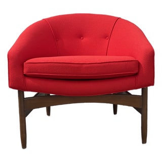 Mid Century Barrel Chair by Lawrence Peabody For Sale