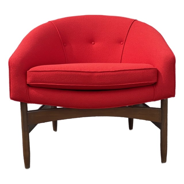 Mid Century Barrel Chair by Lawrence Peabody For Sale
